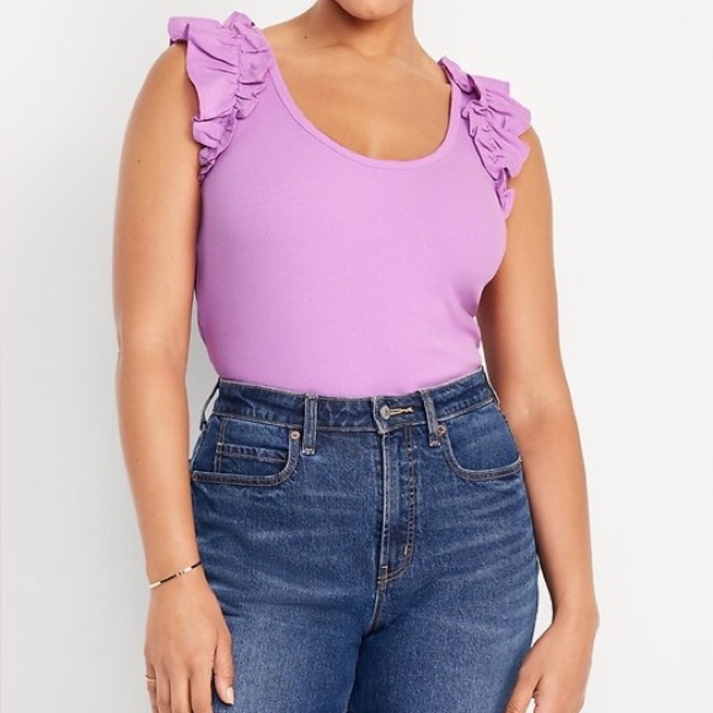NWT Old Navy Ruffled Sleeveless Tank Top